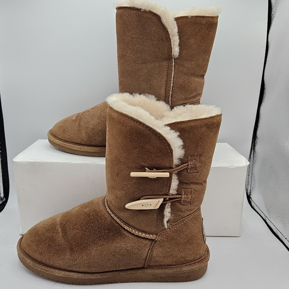 Bearpaw Abigail suede sherpa lined boots size 8 - Picture 10 of 16